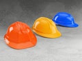 orange, yellow and blue safety helmet