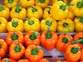 Orange and Yellow Capsicums, Greek Farmers Market