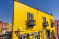 Orange Yellow Colorful Shopping Street Puebla Mexico