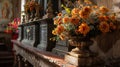 Elegant Flower Arrangement in an Old Church Setting Royalty Free Stock Photo