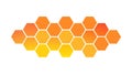 Orange Yellow Gradient Honeycomb Pattern Vector Generative AI Royalty Free Stock Photo