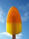 Orange and yellow ice lolly Royalty Free Stock Photo