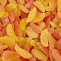 Orange and yellow jelly candies closeup Royalty Free Stock Photo