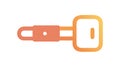 Orange and yellow key icon, representing access or security , vector design Generative AI Royalty Free Stock Photo