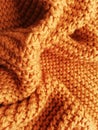 Orange yellow knitted background