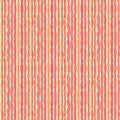 Orange and yellow organic vertical stripes in grungy texture and seamless pattern