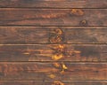 Orange yellow plank board wall with annual rings