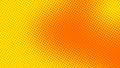 Orange and yellow pop art background in retro comic style with halftone dots design, vector illustration eps10 Royalty Free Stock Photo