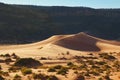 The orange yellow sandy dune