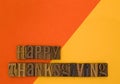 Orange and Yellow Simple Background with Thanksgiving Royalty Free Stock Photo