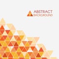 Orange yellow triangle corner vector abstract background