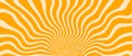 Orange yellow trippy burst line background. Psychedelic wave stripe wallpaper. Groovy twisted sunburst swirl. Distorted