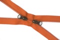 Orange zip Royalty Free Stock Photo