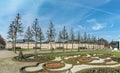 orangerie at palace in Schwetzingen Palace gardens. It is the largest palace garden in Germany