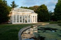 Orangery by the lake at newly renovated Gunnersbury Park and Museum on the Gunnersbury Estate, West London UK