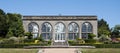 Orangery and peacock garden at Warwick Castle Royalty Free Stock Photo