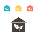 Orangery, winter garden, greenhouse, glasshouse, cold frame icon. Vector sign for web graphic.