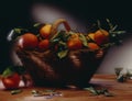 Oranges basket Royalty Free Stock Photo