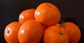 Oranges in a black background Royalty Free Stock Photo