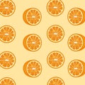 Oranges citrus fruits decorative pattern