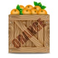 Oranges crate Royalty Free Stock Photo