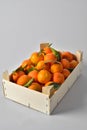 Oranges crate on white Royalty Free Stock Photo