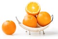 Oranges in crib isolated Royalty Free Stock Photo