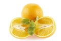 Oranges decorated lemon mint
