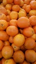 Oranges, display at wet market.