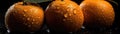 Oranges With Droplets On A Black Background. Generative AI Royalty Free Stock Photo
