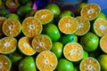 Oranges, fresh fruits from a street market Royalty Free Stock Photo