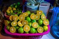 Oranges, fresh fruits from a street market Royalty Free Stock Photo