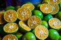 Oranges, fresh fruits from a street market Royalty Free Stock Photo