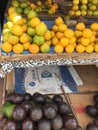 Oranges and lemons on an african market