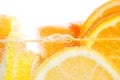 Oranges and lemons in water