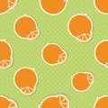 Oranges pattern. Seamless texture with ripe oranges