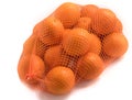 Oranges in red net isolated Royalty Free Stock Photo