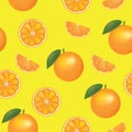 Oranges seamless pattern