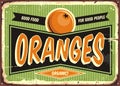 Oranges vintage sign Royalty Free Stock Photo