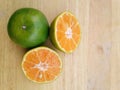 oranges on woodtable