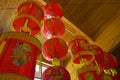 Decoration with lantern in the interior of Fung Loy Kok International Taoist Tai Chi Centre, Orangeville, Ontario, Canada