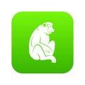 Orangutan icon digital green