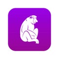 Orangutan icon digital purple