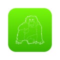 Orangutan icon green vector