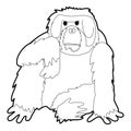 Orangutan icon outline