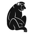 Orangutan icon, simple style