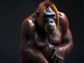 Orangutan isolated. Ai Generated