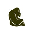 Orangutan logo design vector template, Illustration design Orangutan Monkey, Symbol Icon