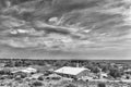 View of Orania as seen from Monument Hill. Monochrome