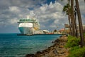 Oranjestad, Aruba - Cruise ship docked at the port